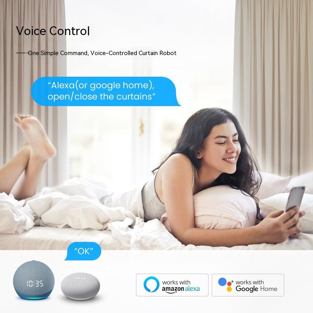 Remote Curtain Robot Smart Home Roman Rod Electric Curtain Companion - product view 2